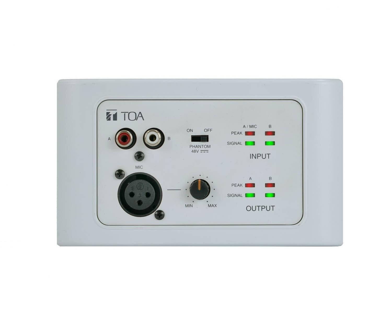 Toa m 822io eb remote audio input output panel