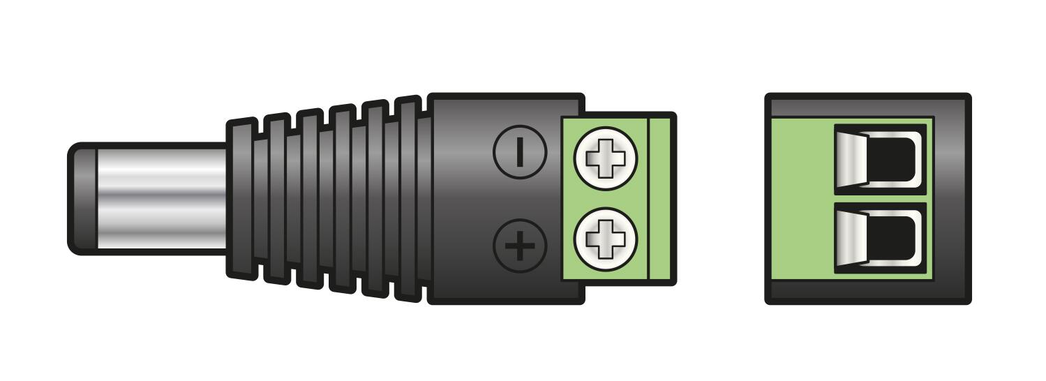 Mercury 2.5mm DC Plug with Screw In Terminals
