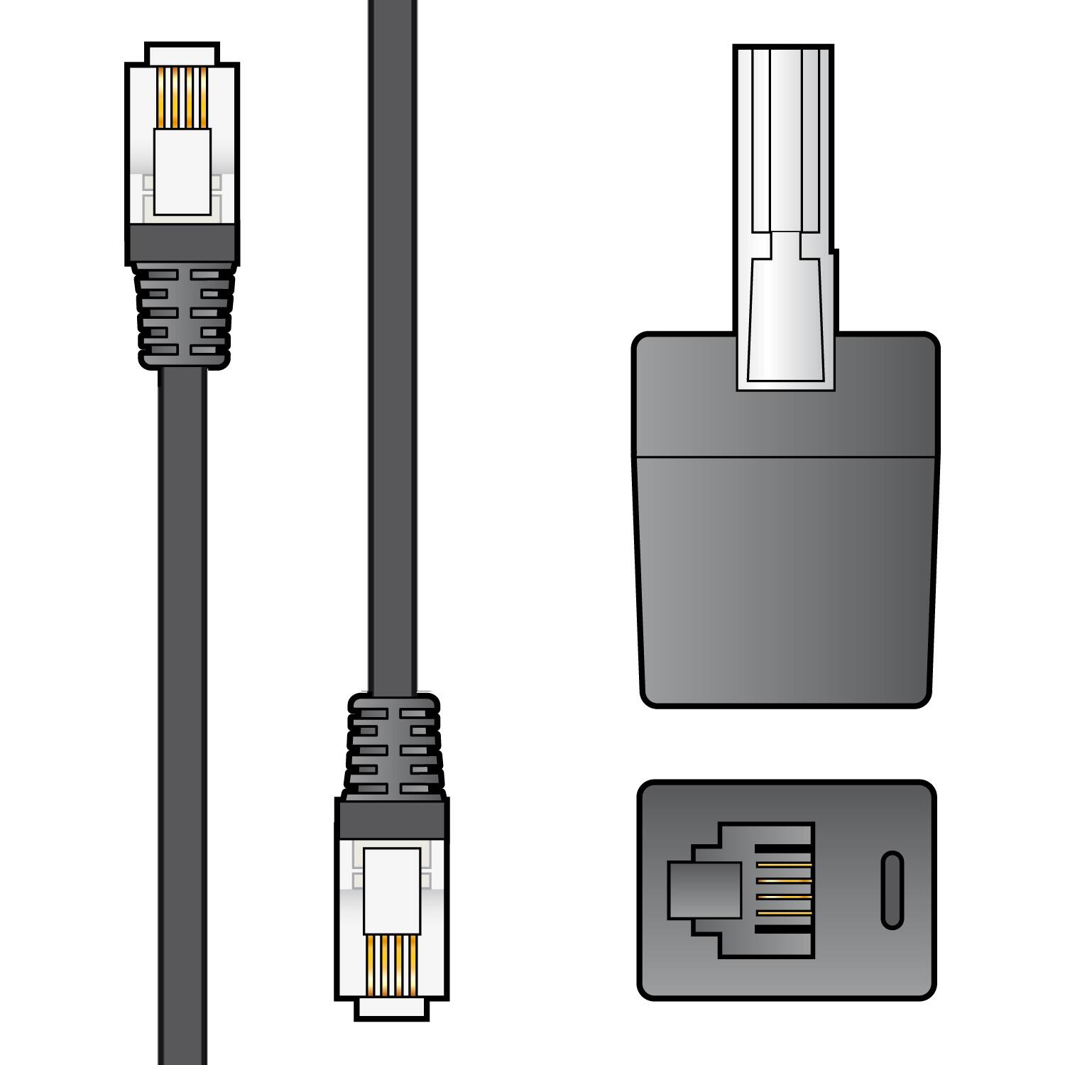 AV:Link RJ11 modem lead with BT adaptor - 3 Metres - 113.532UK
