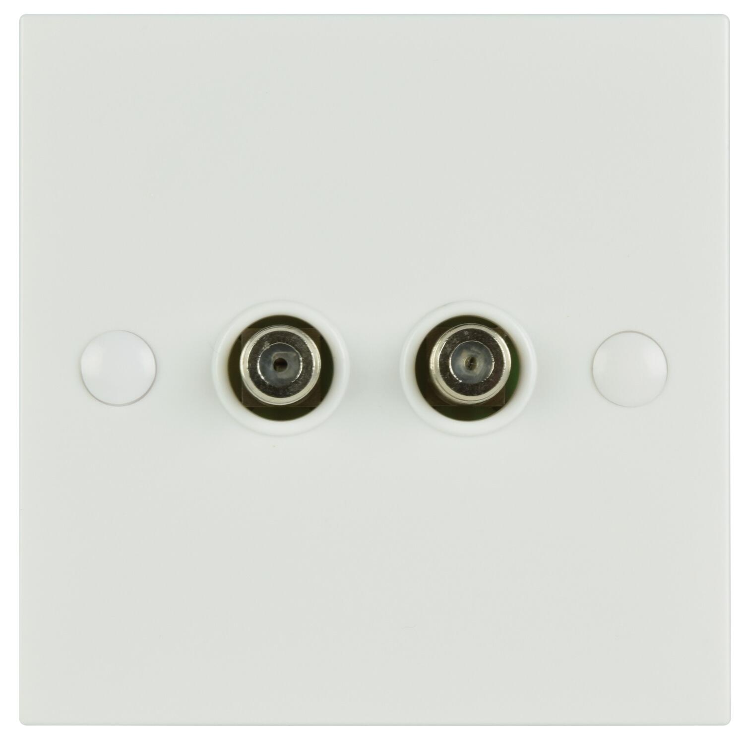 AV:Link Double F-Type Screw Wallplate - 123.336UK
