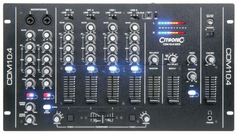 Citronic CDM10:4 MK5 4 Channel USB Mixer 171.135UK