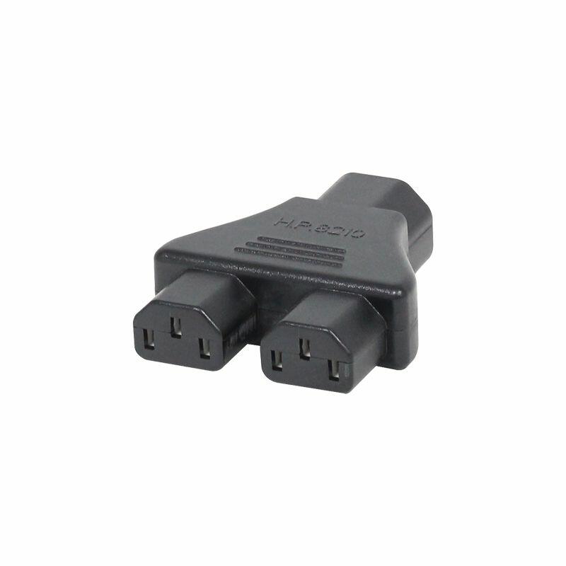LEDJ Adaptor IEC Male to 2 x IEC Female 10A, Y Splitter, CABL106