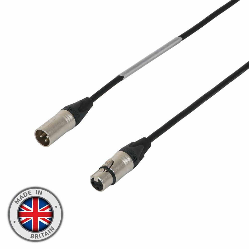 eLumen8 Neutrik 3 Pin XLR Microphone Lead 30m - Silver