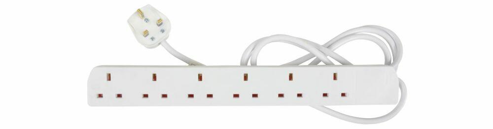 Mercury UK 6-Gang Extension Lead 2.0m - 430.011UK