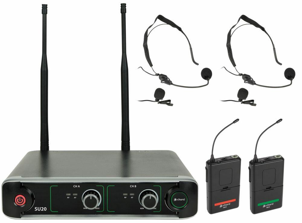 Chord SU20-B SU20 Dual UHF Beltpack Microphone Set