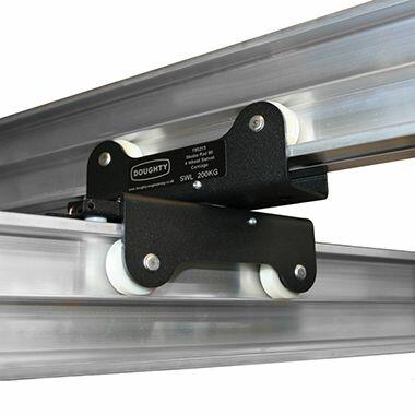 Doughty T85215 Studio Rail 80 4 Wheel Double Swivel Car (Brake)
