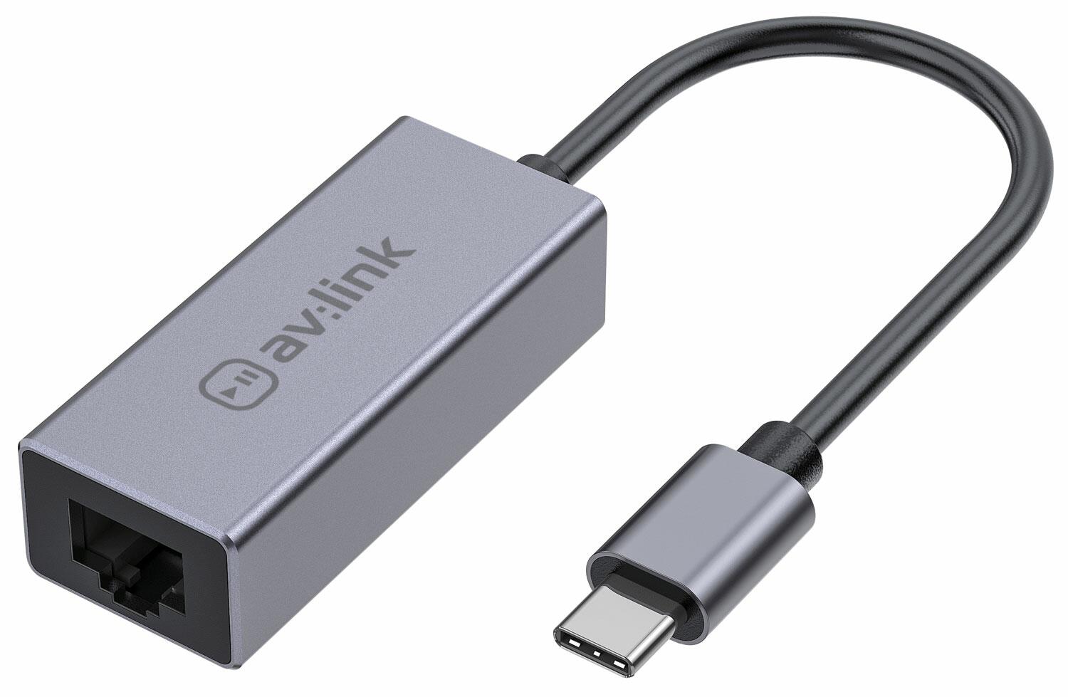 AV:Link USB 3.0 Type-C to RJ45 Gigabit Ethernet Adaptor - 500.104UK