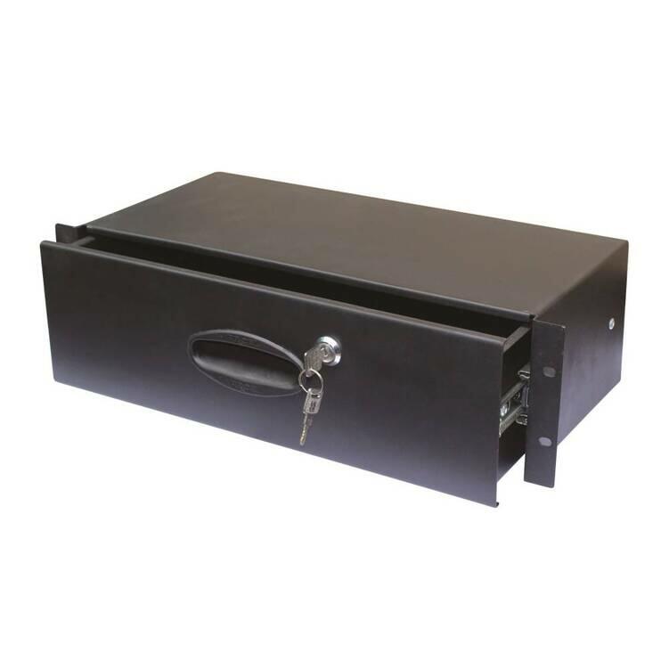 StageCore 19" 3U Rack Drawer with Lock (255mm deep) BLACK - (99040)