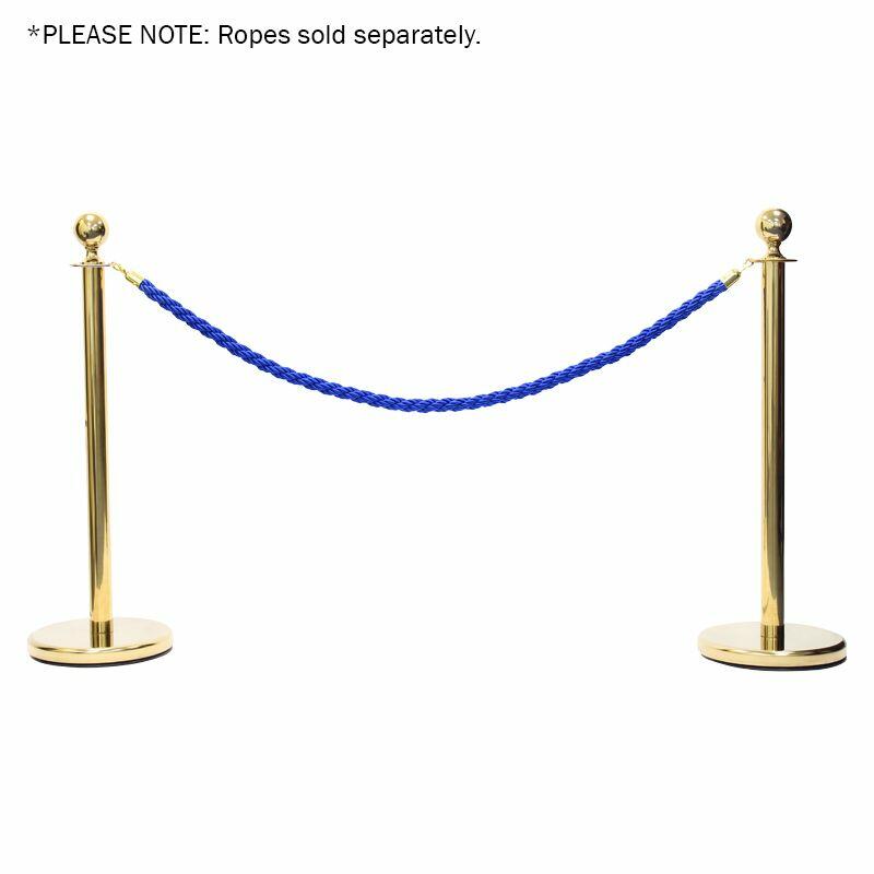 eLumen8 Gold Barrier Pole - Blue Example