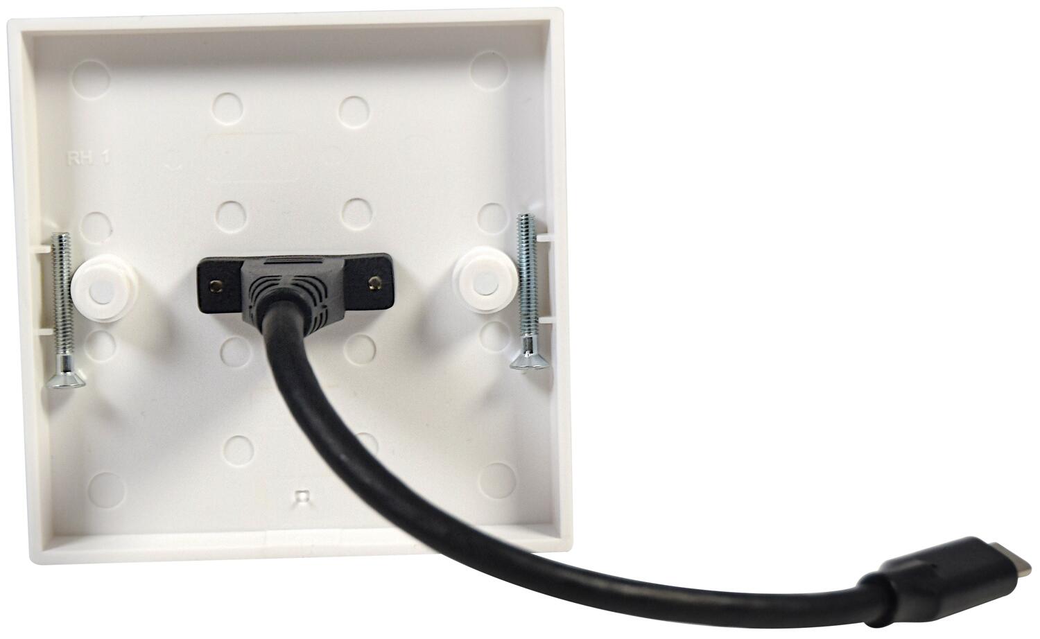 AV:Link USB4 Type-C Wallplate with Male Tail - 122.386UK