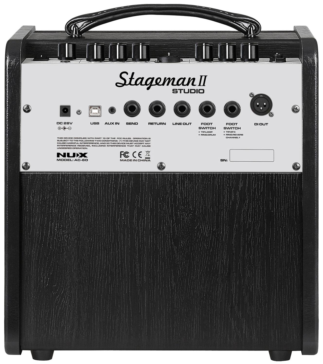 Nux Stageman II AC-60 Acoustic Amplifier - 173.389UK