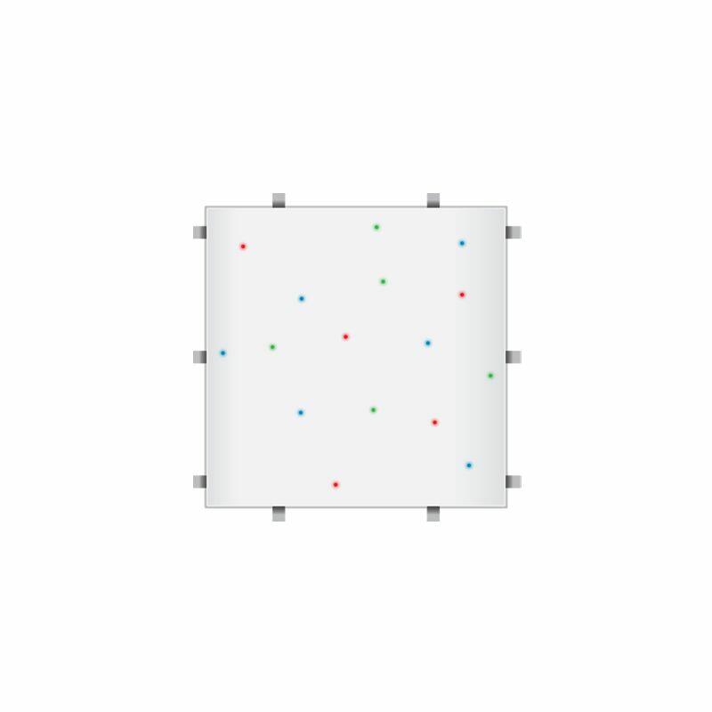 LEDJ White RGB Starlit 2ft x 2ft Dance Floor Panel (4 sided), LEDJ431