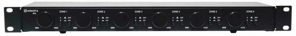 Adastra AT6 Volume Attenuator + A/B Switcher 100V 6 x 30W - 952.476UK