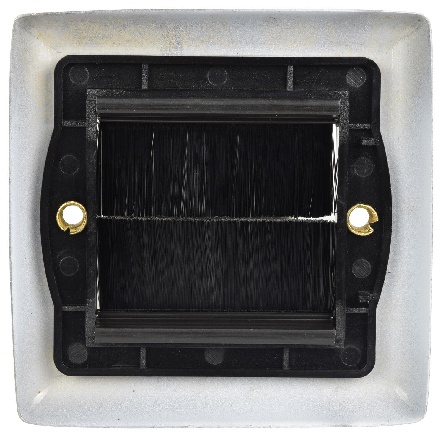 AV:Link Brush Wallplate 1G - White Steel - 123.271UK