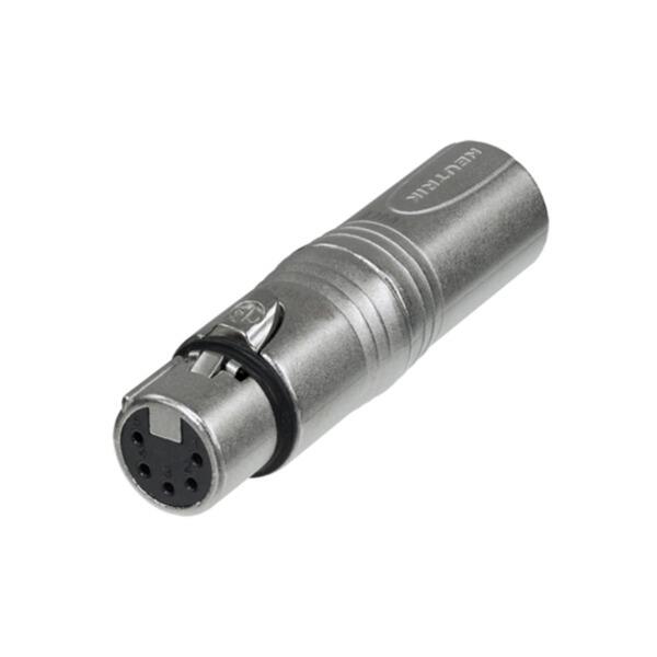Neutrik XLR DMX Adaptor, 3-Pin Male to 5-Pin Female NA3M5F