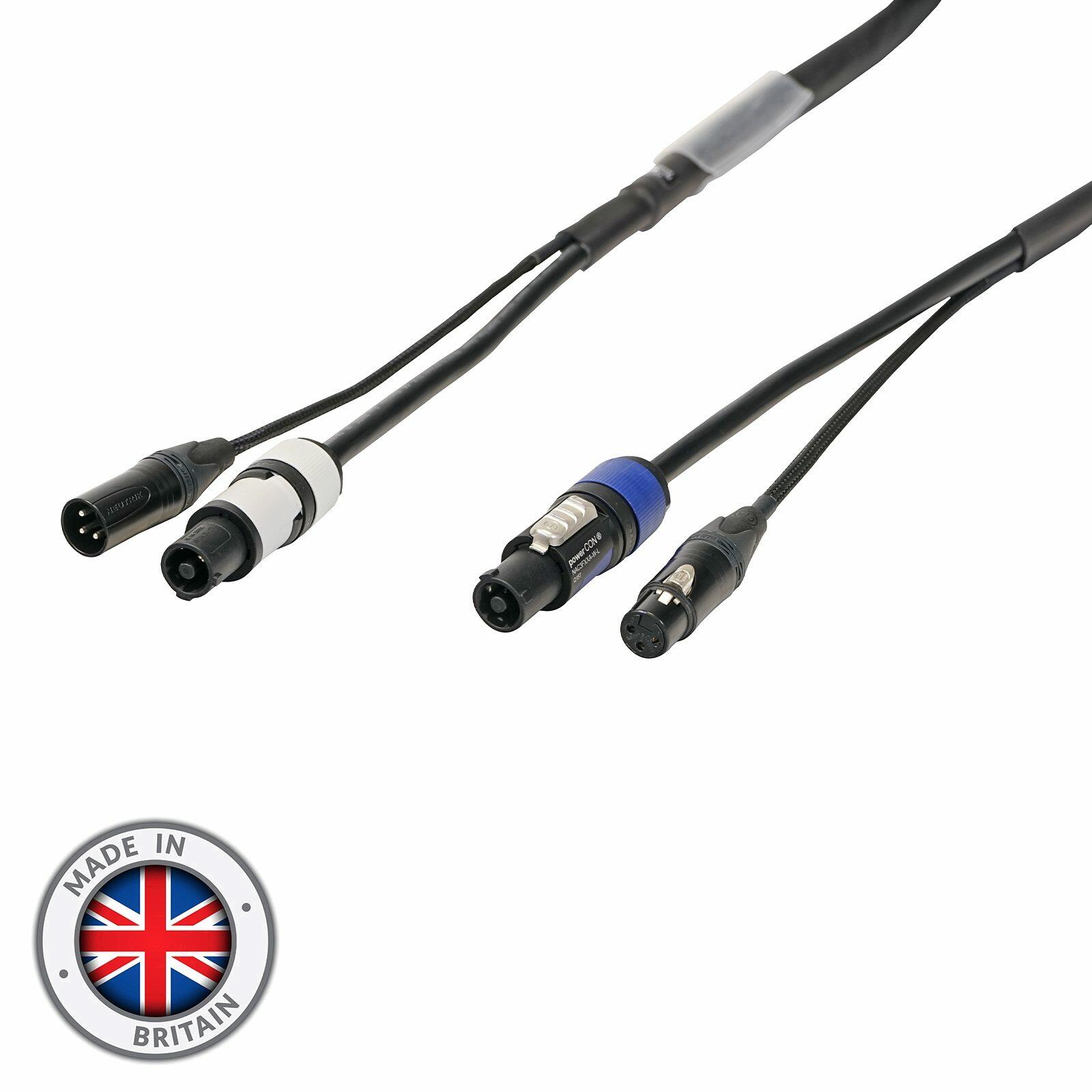 eLumen8 10m Combi 1.5mm Neutrik powerCON / 3-Pin DMX Lead
