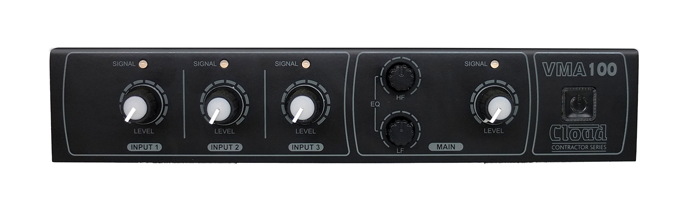 Cloud VMA100 Mixer Amplifier 3-Line/Mic In 100W 100V-Line Half-Rack