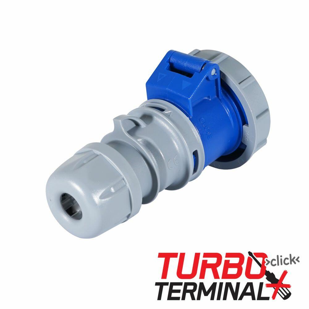 PCE 16A 230V 2P+E IP67 Socket Grey (2132-6tt)