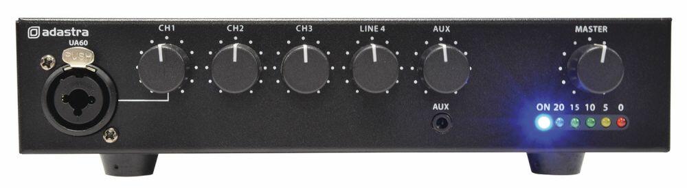 Adastra UA60 Compact 5 channel 100V Mixer Amplifier - 953.186UK