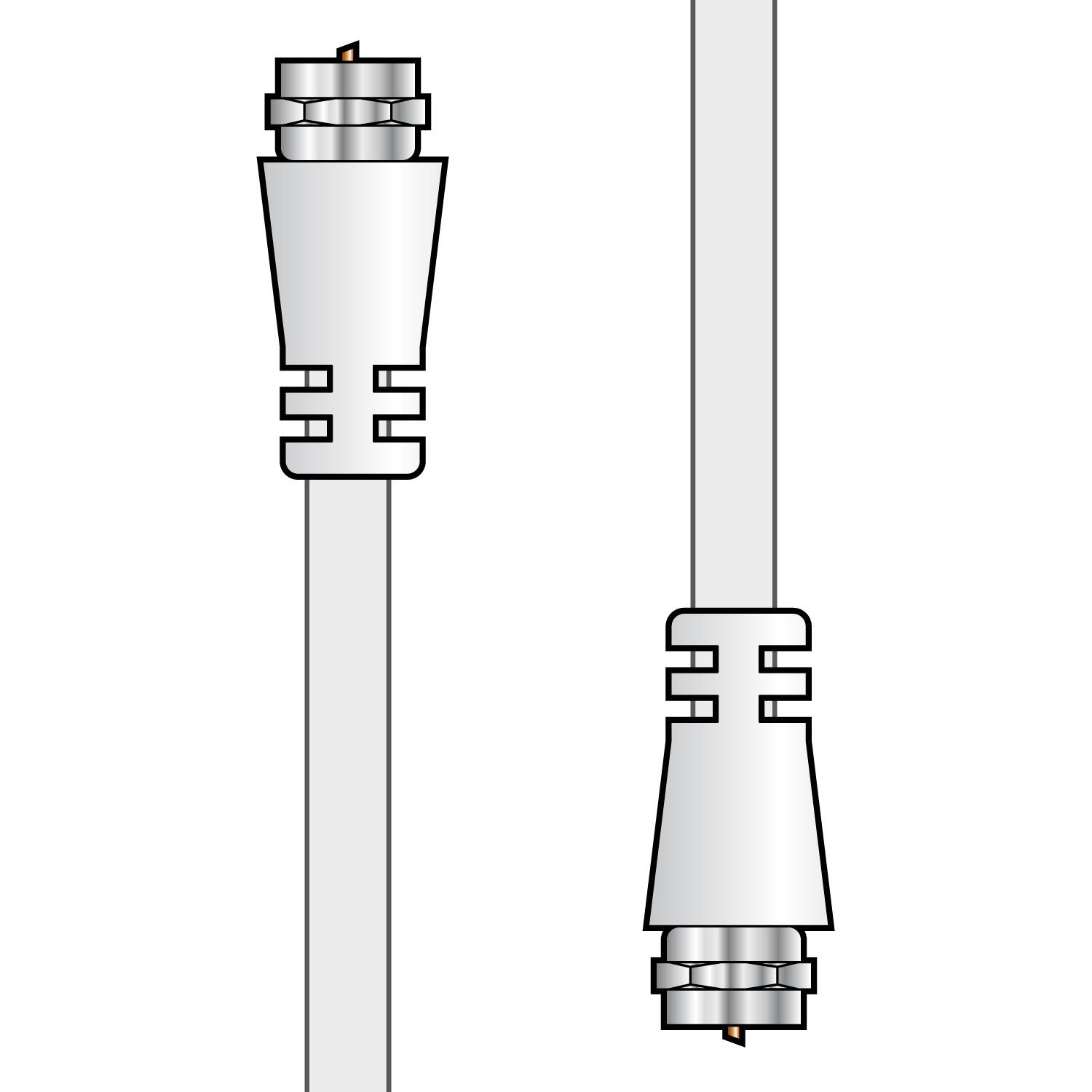 AV:Link Coaxial F-type plug to plug lead - 2m - 112.030UK