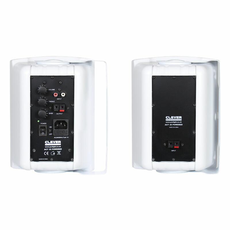 Clever Acoustics ACT 35 White Powered Speakers (Pair)