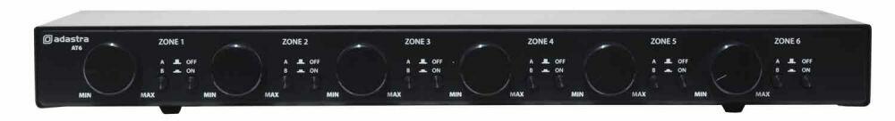 Adastra AT6 Volume Attenuator + A/B Switcher 100V 6 x 30W - 952.476UK