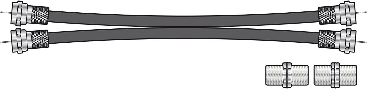 AV:Link Twin RG6 Satellite Ext Kit - 3 Metres - 112.023UK