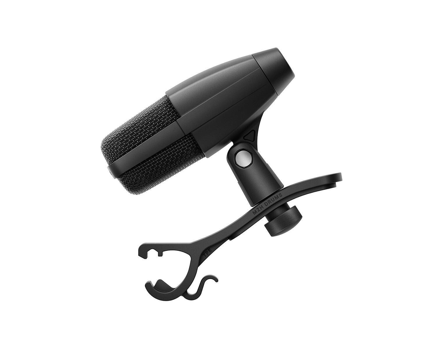 Sennheiser MD 421 Kompact + Drum Clamp Dynamic Cardioid Mic for