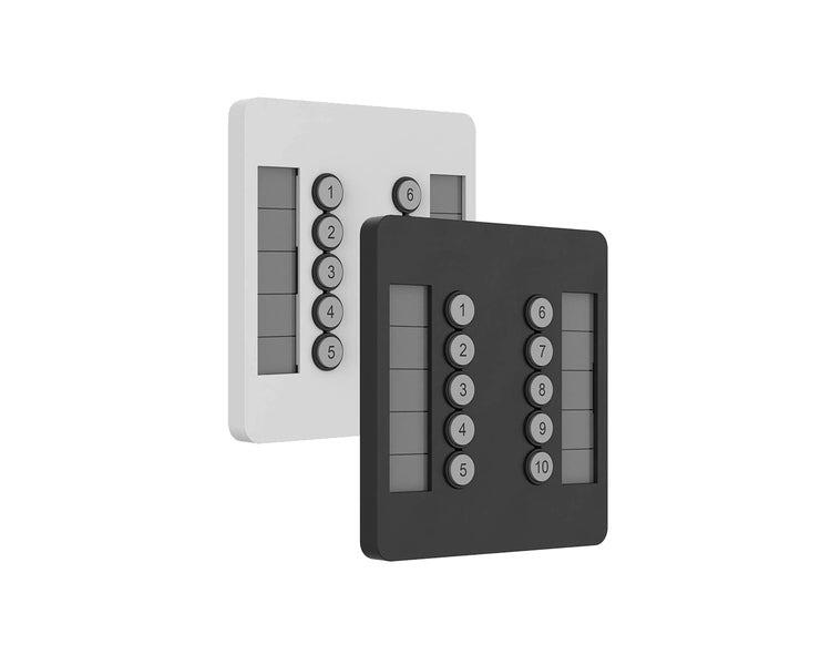 ChamSys GeNetix 10Scene Wall Plate Dual Pack 2 x Black / 2 x White Faceplates