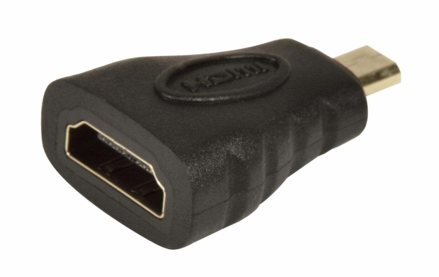 Hdmi Plug Socket AV:Link HDMI socket to HDMI micro plug adaptor - 122.413UK