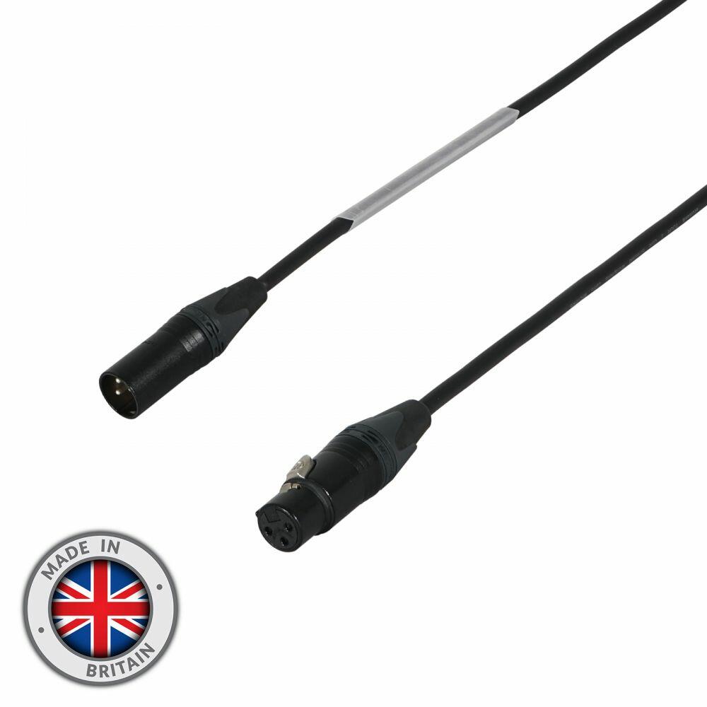 eLumen8 Neutrik 3 Pin XLR Microphone Lead 3m - Black