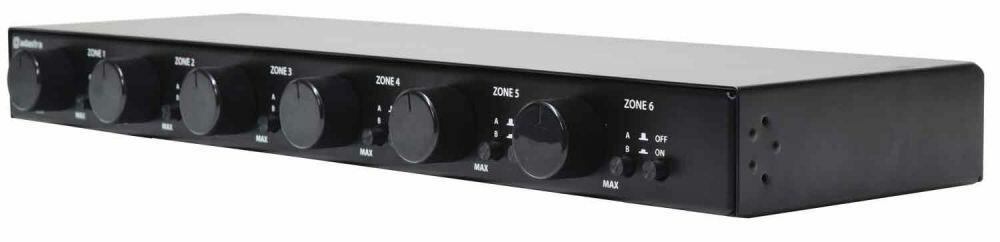 Adastra AT6 Volume Attenuator + A/B Switcher 100V 6 x 30W - 952.476UK