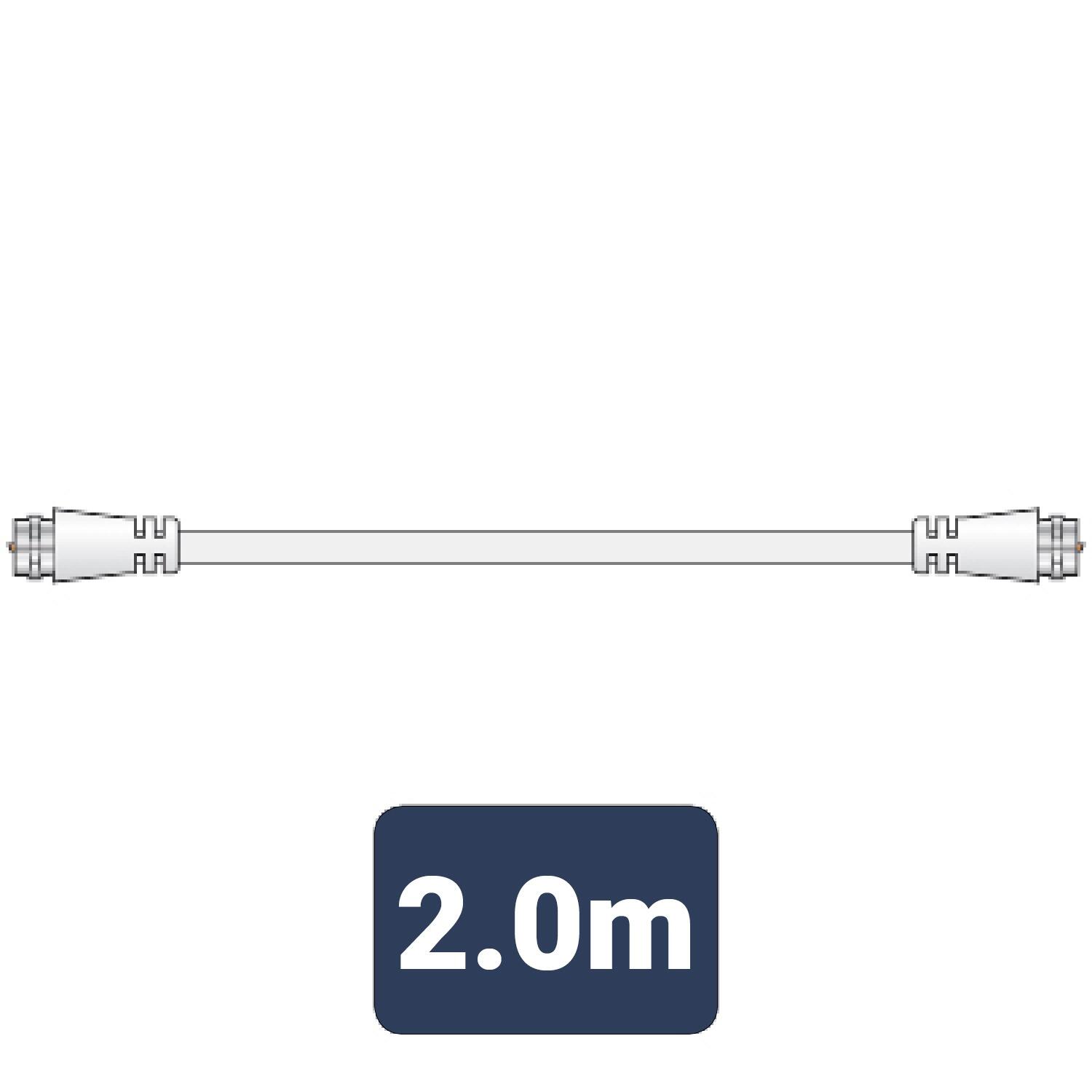 AV:Link Coaxial F-type plug to plug lead - 2m - 112.030UK
