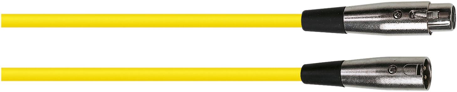 SoundLAB Standard 3 Pin XLR Plug to XLR Line Socket Microphone Lead 6m Yellow, G113K