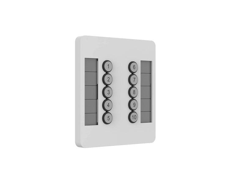 ChamSys GeNetix 10Scene Wall Plate Dual Pack 2 x Black / 2 x White Faceplates