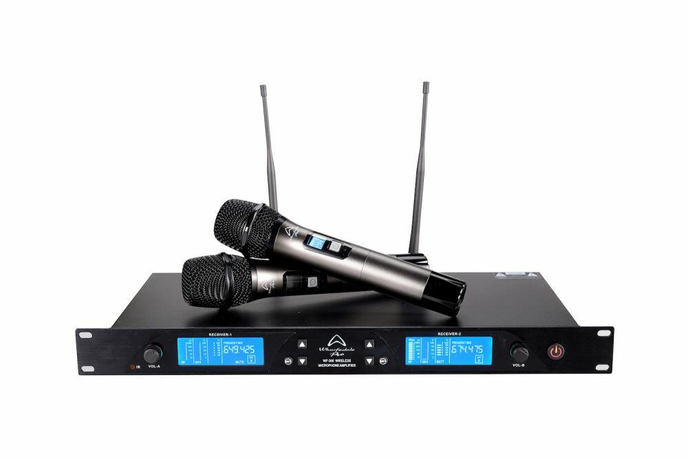 Wharfedale WF-300 Twin Hand Held Wireless Microphone Set, 863-865MHz