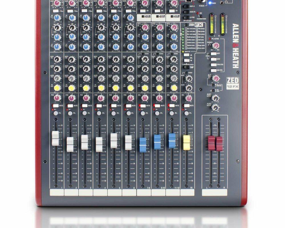 Allen & Heath ZED 12FX 6 Mic/Line Inputs, 3 Stereo Sources USB, FX