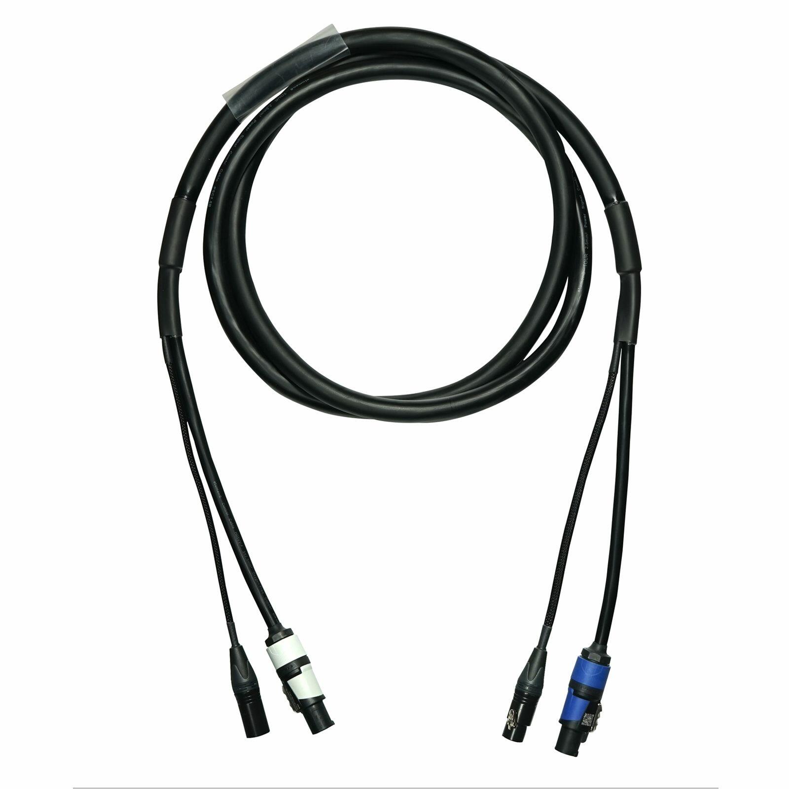eLumen8 20m Combi 2.5mm Neutrik powerCON / 5-Pin DMX Lead - Coil