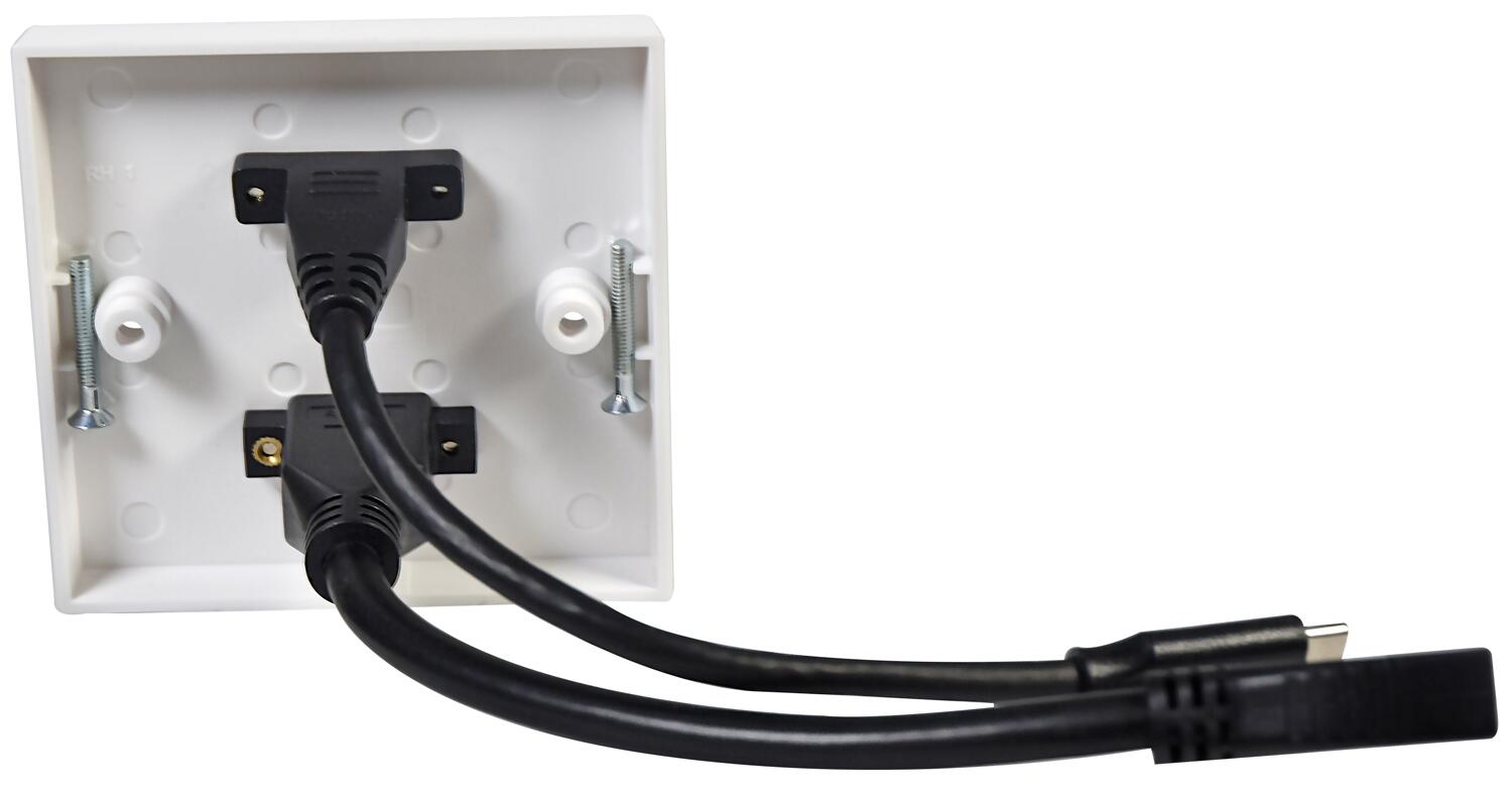 AV:Link Multimedia Wallplate with 8K HDMI and USB4 Type-C Sockets - 122.387UK