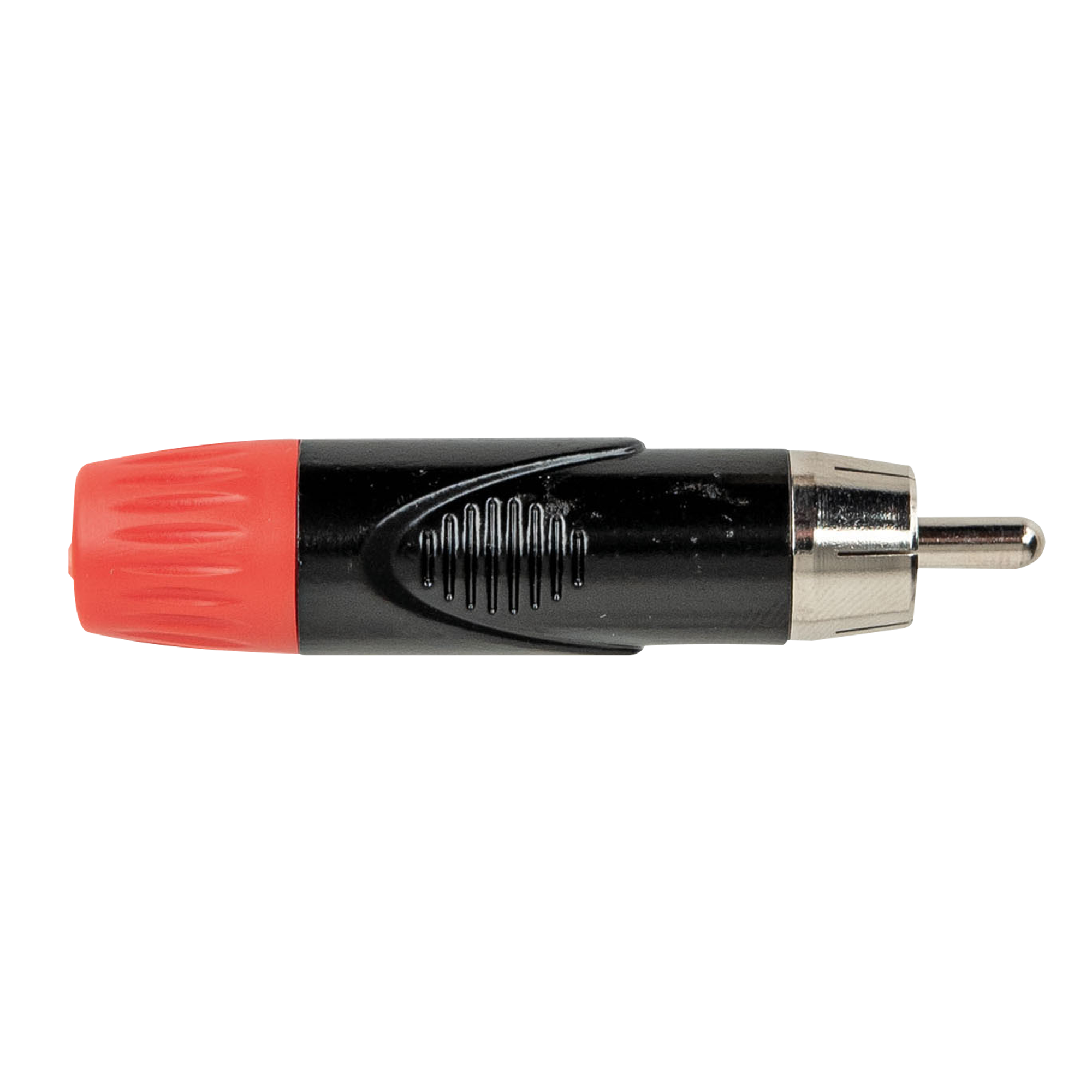 DAP RCA Connector - Male - Black Housing with Red Cap