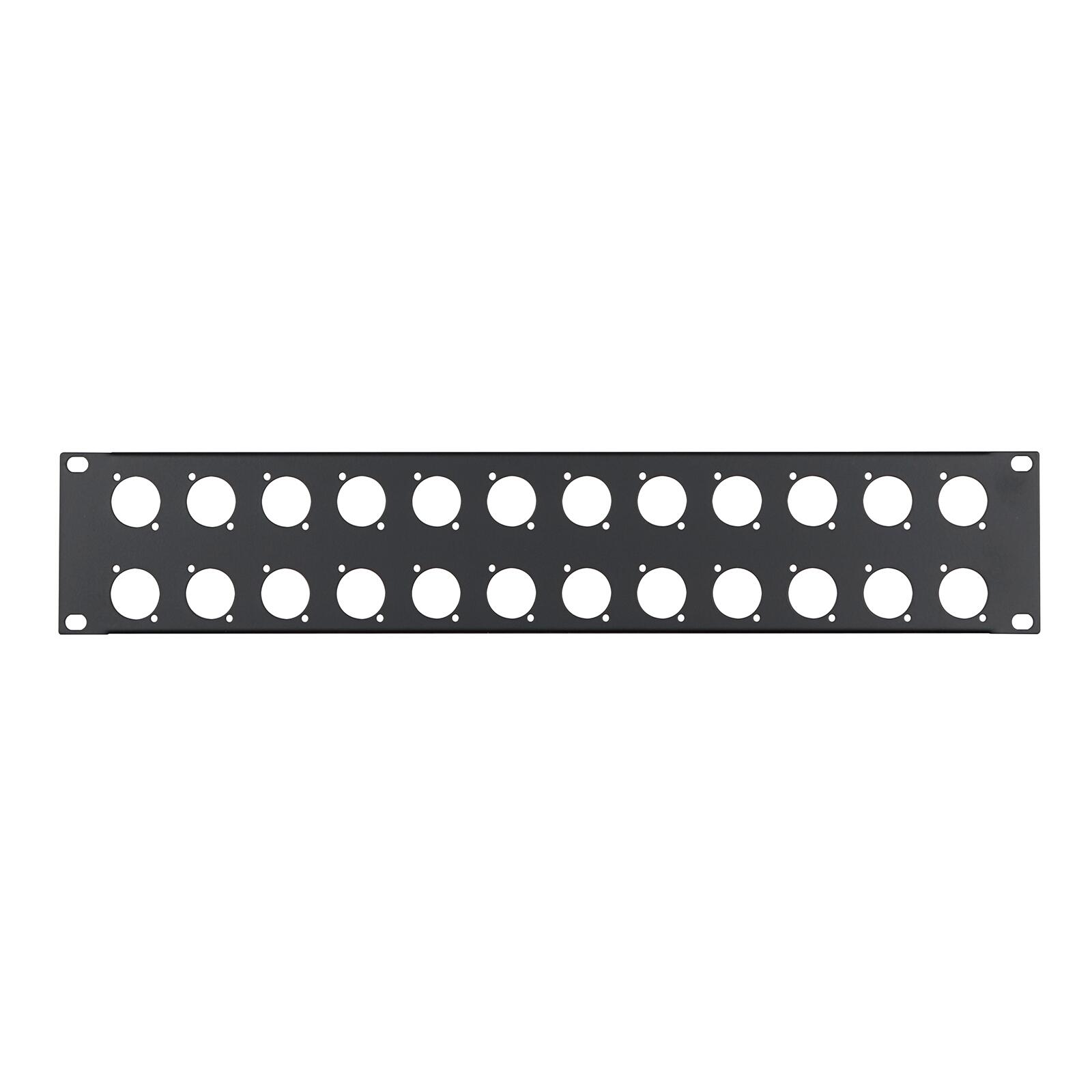 Penn Elcom 2U 19'' Punched Rack Panel - 24 D Type (R1269/2UK/24)