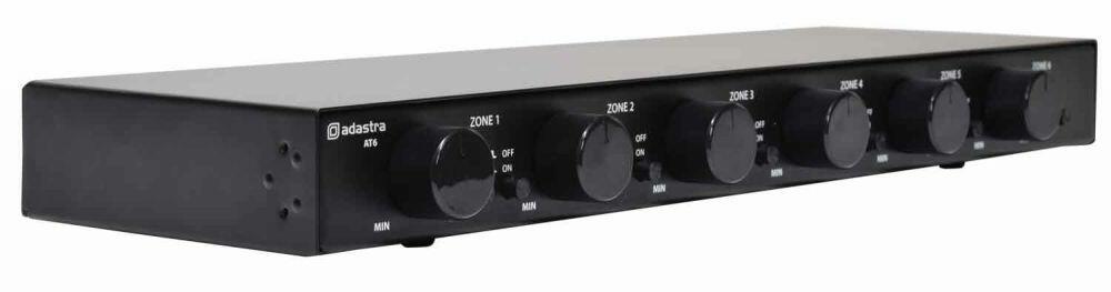 Adastra AT6 Volume Attenuator + A/B Switcher 100V 6 x 30W - 952.476UK