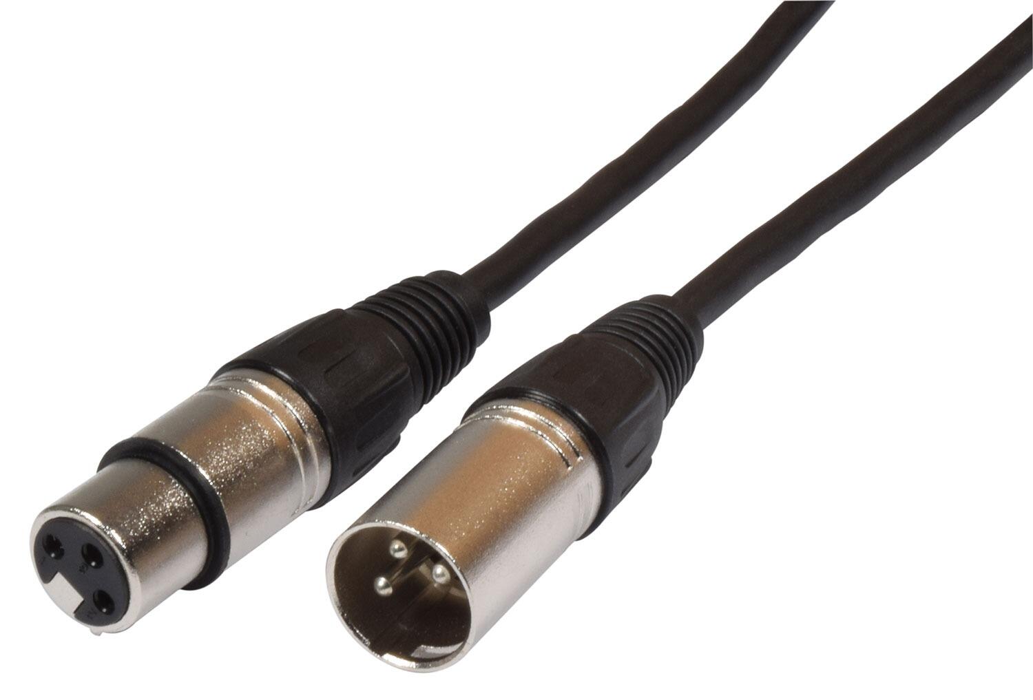 QTX Microphone Lead XLR Male to XLR Female, 3 Metres - 190.081