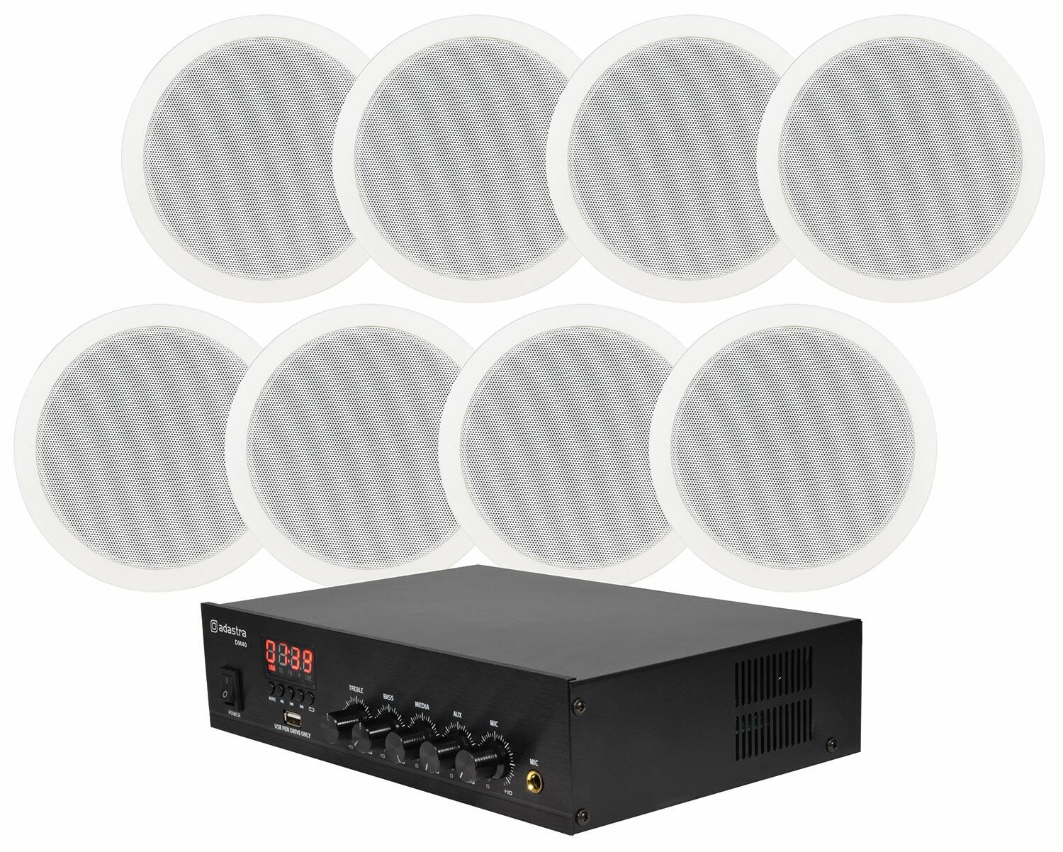 Adastra Smart Pack Music System, 8 speakers, 1 amplifier - Medium 300.107UK