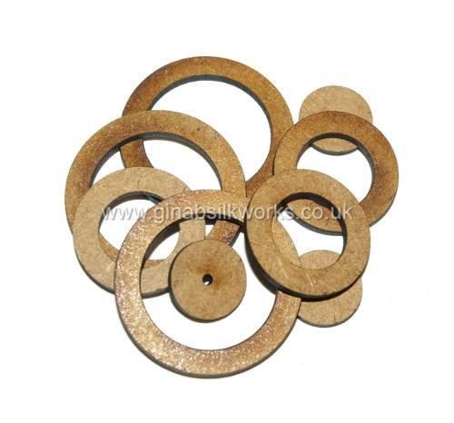 Circle Stacker Button Moulds No 45 (35mm) MDF x 3 sets