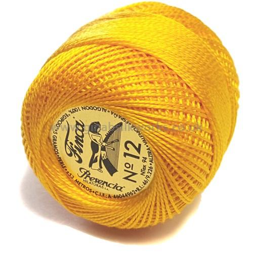 Finca Perle Cotton Ball - Size 12 - # 1227 (Yellow Orange)