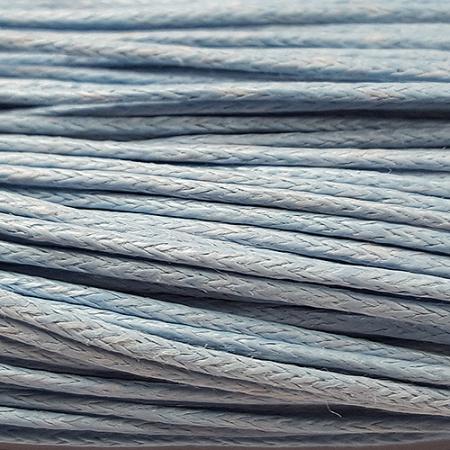 Waxed cotton cord - 1mm - Light Blue