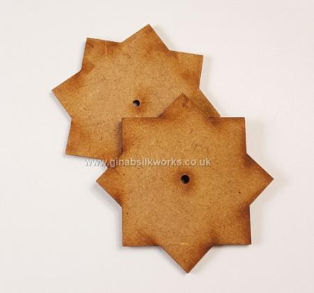 Star Button Moulds No 109 - 8 Sided 55mm MDF x 2