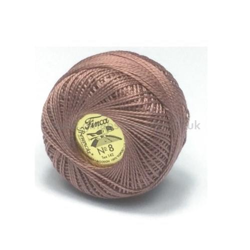 Finca Perle Cotton Ball - Size 8 - # 8026 (Antique Plum)