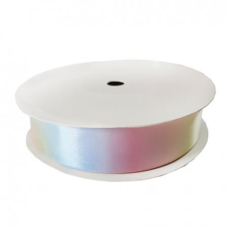 Quality Satin Ribbon - 25mm wide -  Pastel Rainbow